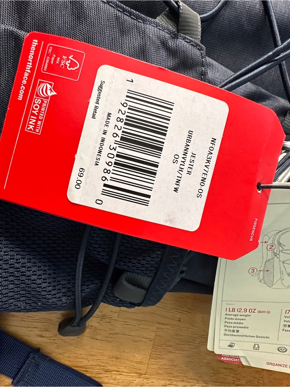 The North Face Jester Backpack - Navy - Picture 3 of 14